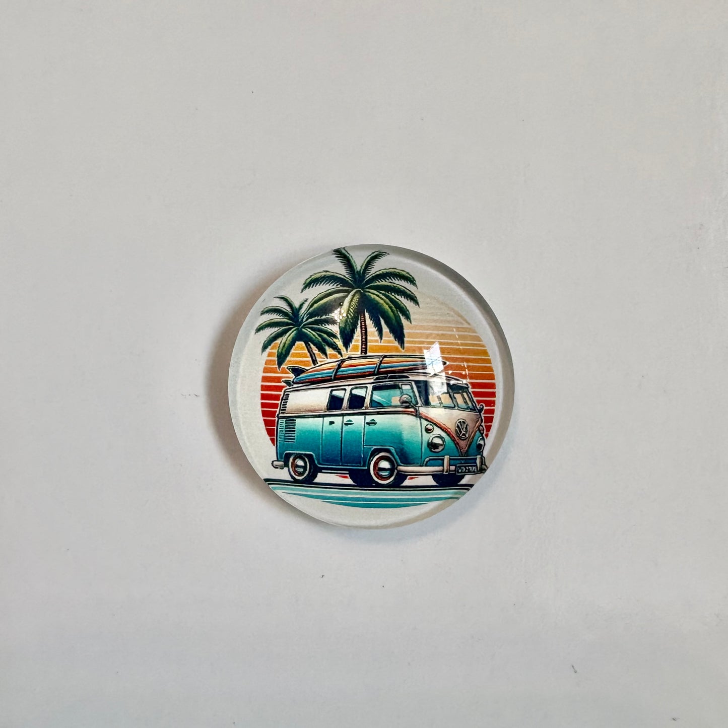 VW Van Blue Round Crown