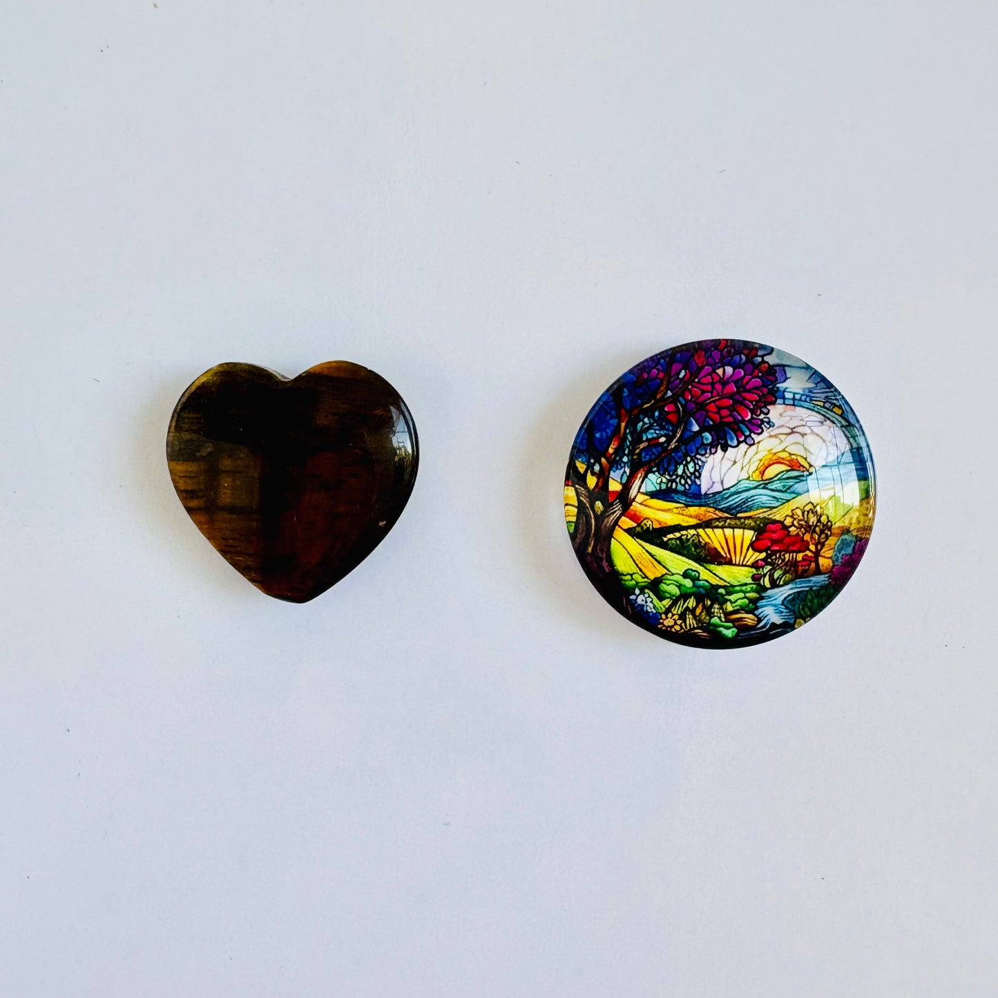 Tiger's Eye/Landscape Manifesting Magnet Set