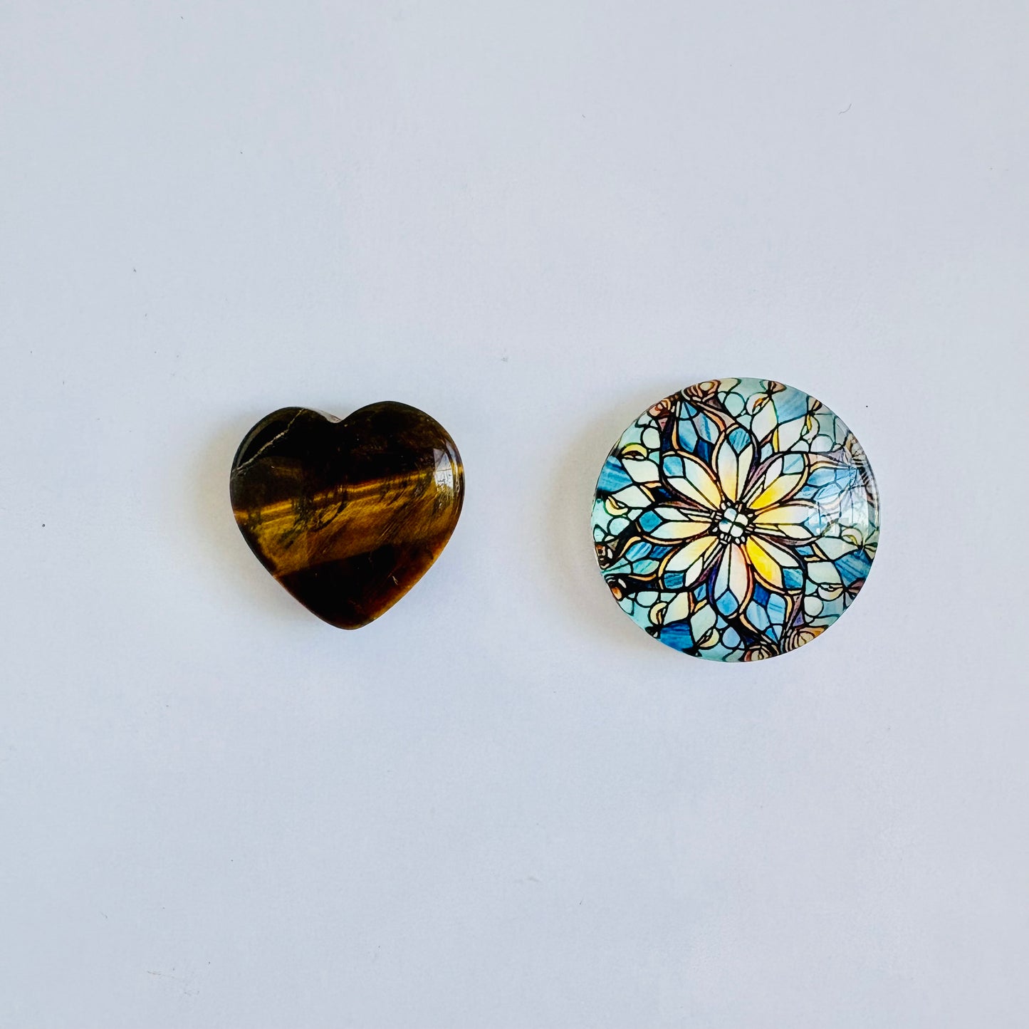 Tiger's Eye/Kaleidoscope Blue Manifesting Magnet Set
