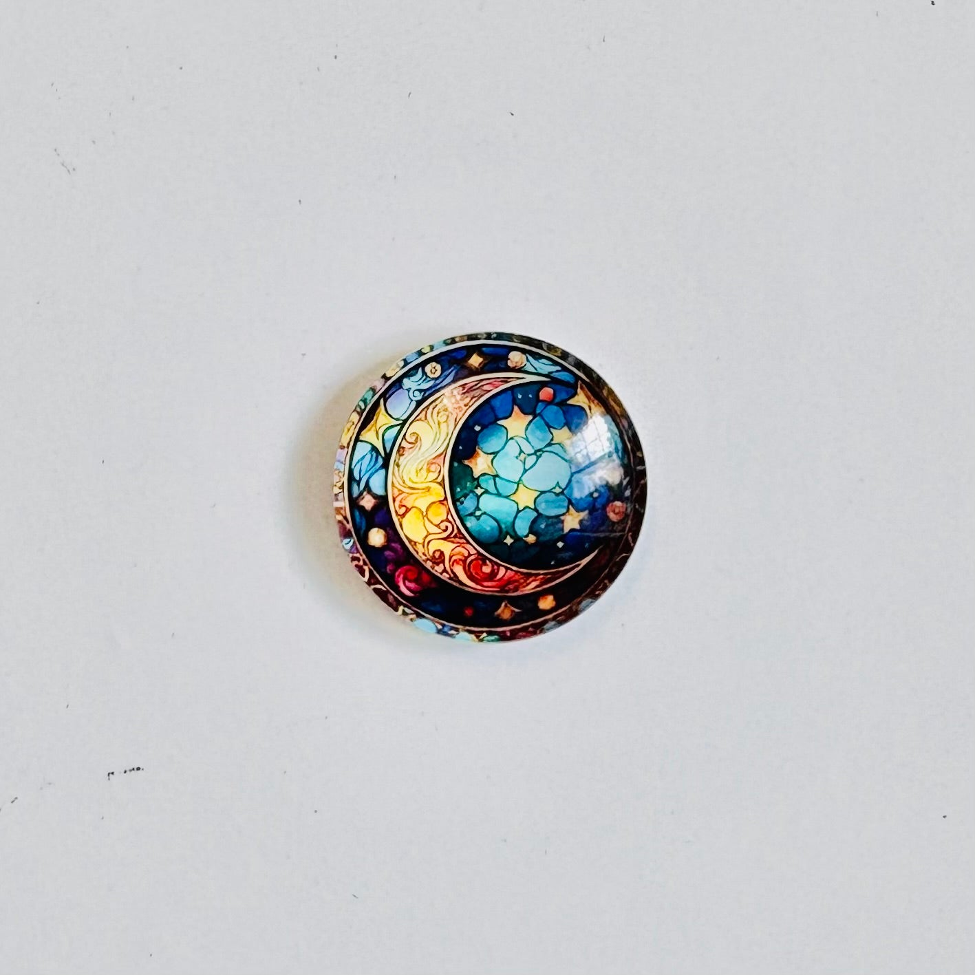 Crown - Mosaic Moon Multicolor Magnet