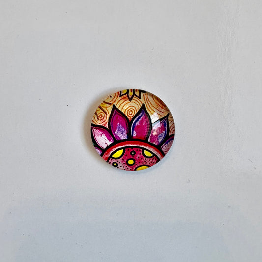 Pink Floral Round Crown