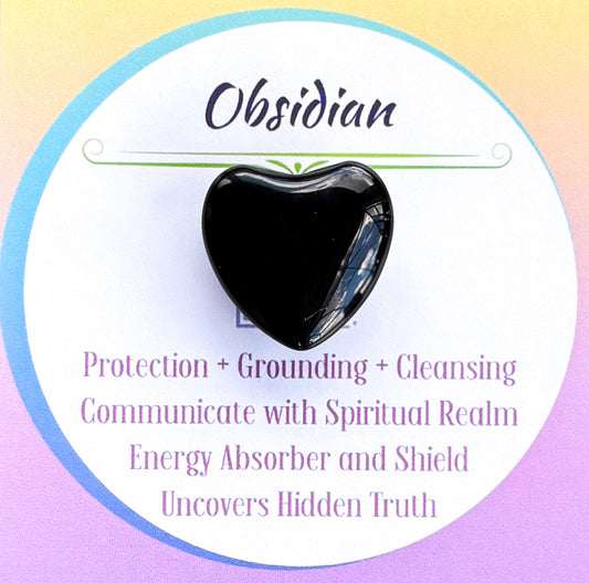 Root - Black Obsidian Crystal Magnet