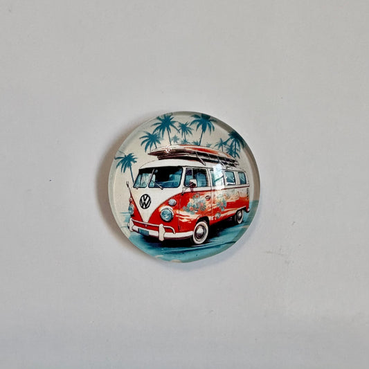 VW Van Red Round Crown