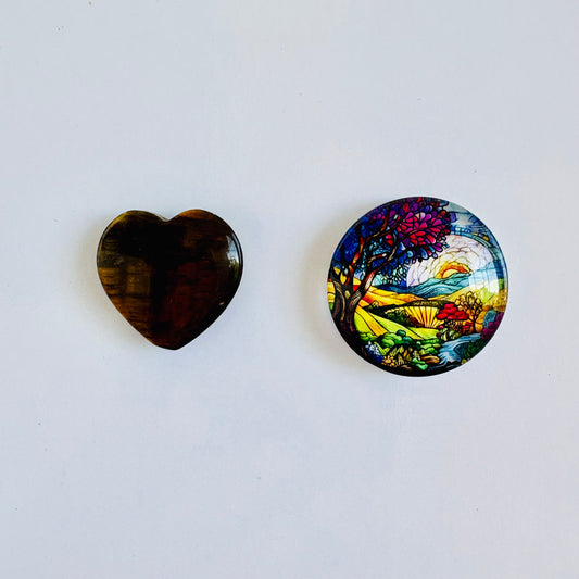 Tiger's Eye/Landscape Magnet Set