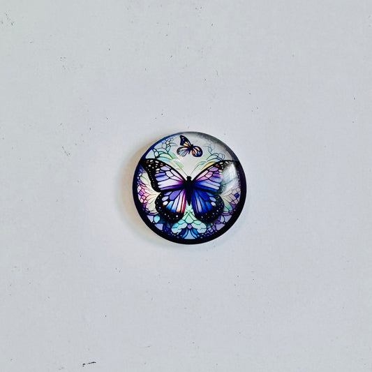 Crown - Butterfly Purple Magnet