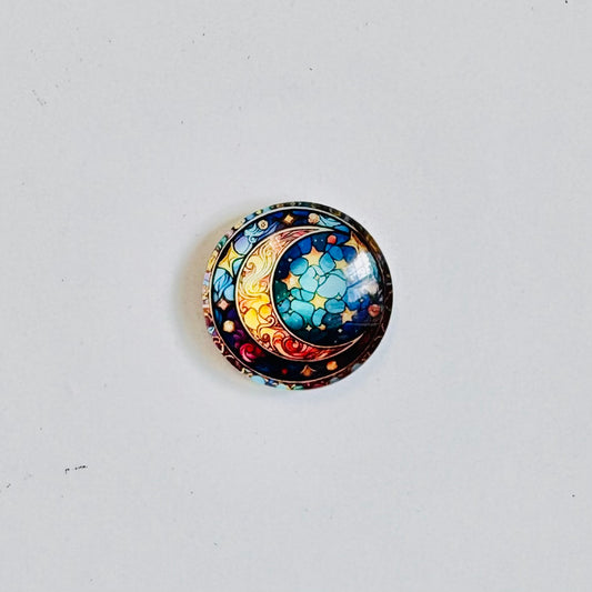 Crown - Mosaic Moon Multicolor Magnet