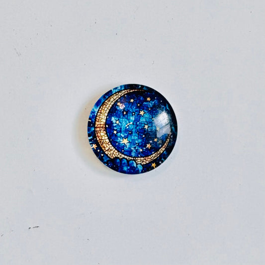 Crown - Mosaic Moon Blue Magnet