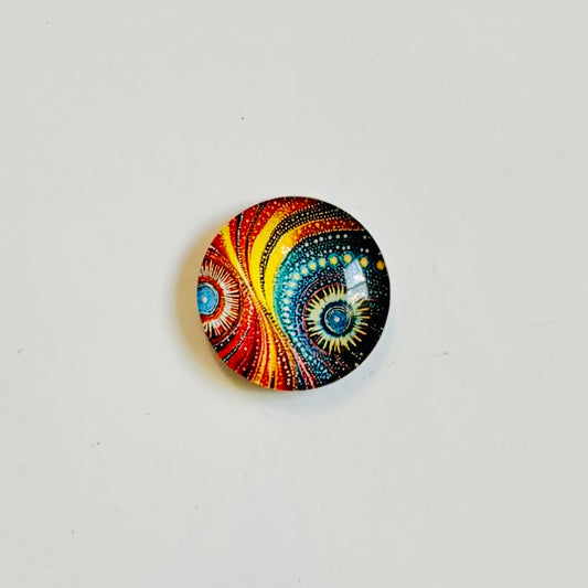 Crown - Psychedelic Sunburst Magnet