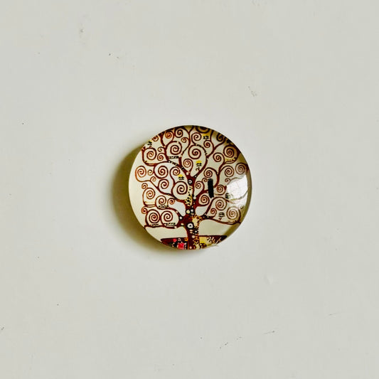 Crown - Swirly Brown Tree Zodiac Magnet